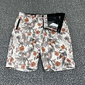 Grassroots California Shorts Men 34 Hawaiian Floral Pocket‎ Outdoor Adult